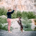 Rope Dog Leash Salmon Pink
