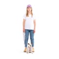 Color Block Dog Harness Salmon Pink Mix